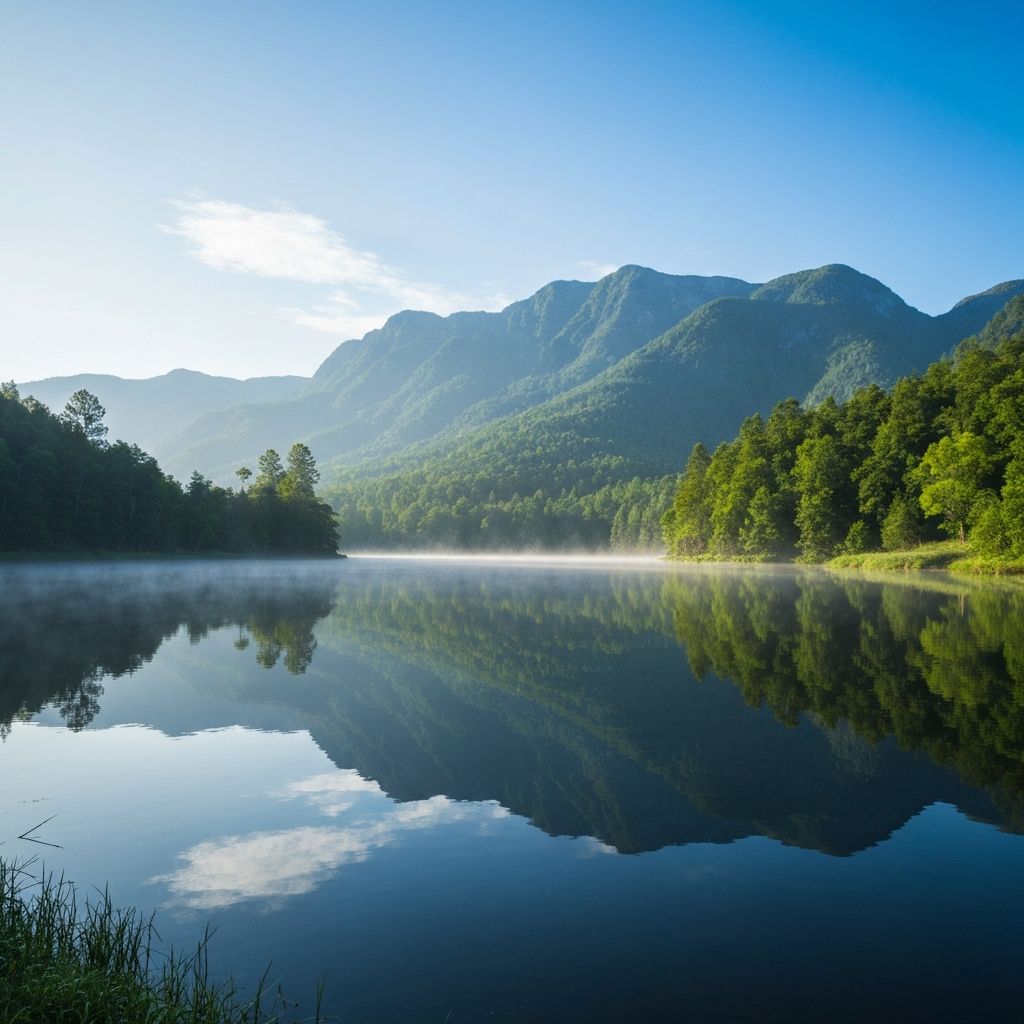 Mirna prirodna scena simbolizuje ravnotežu i osnove zdravog životnog stila